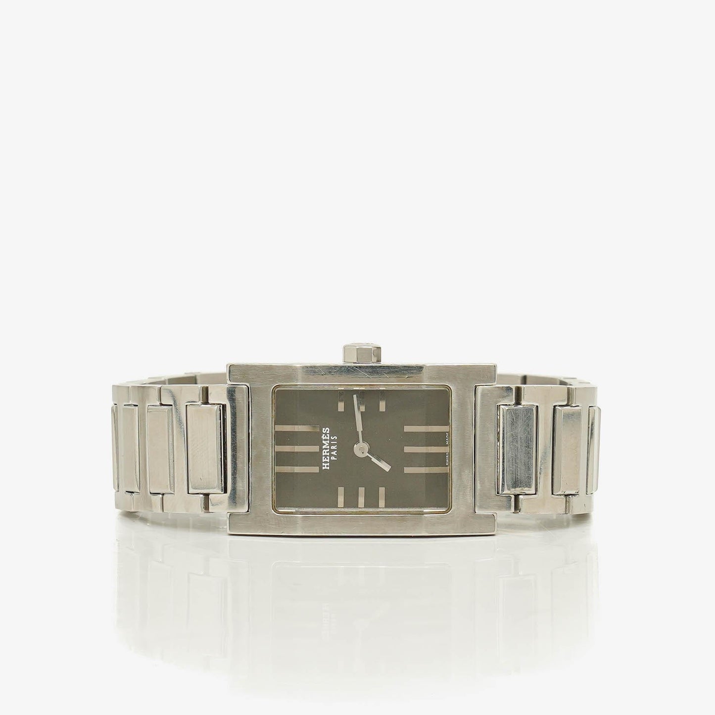 Hermès Tandem TA1.210 Quarzuhr aus Edelstahl