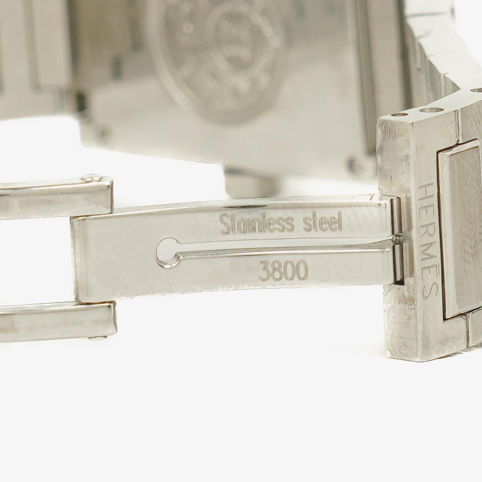 Hermès Tandem TA1.210 Quarzuhr aus Edelstahl