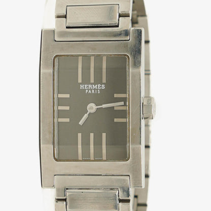 Hermès Tandem TA1.210 Quarzuhr aus Edelstahl