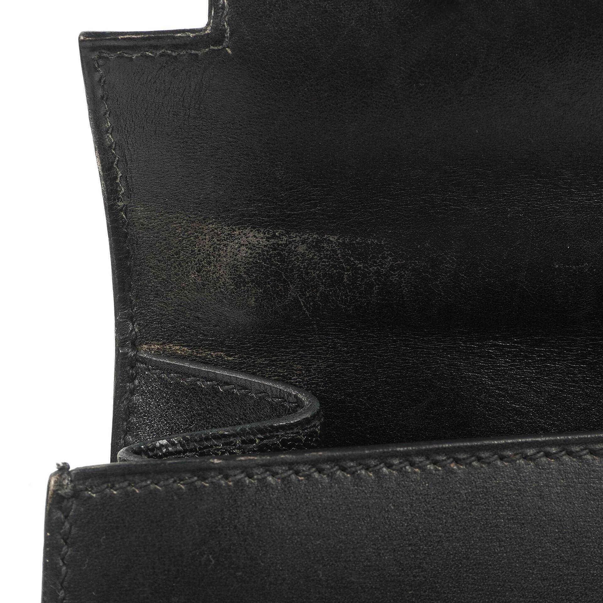 Hermès Vintage Kelly 35 Sellier Schwarzes Boxkalb Gold Hardware