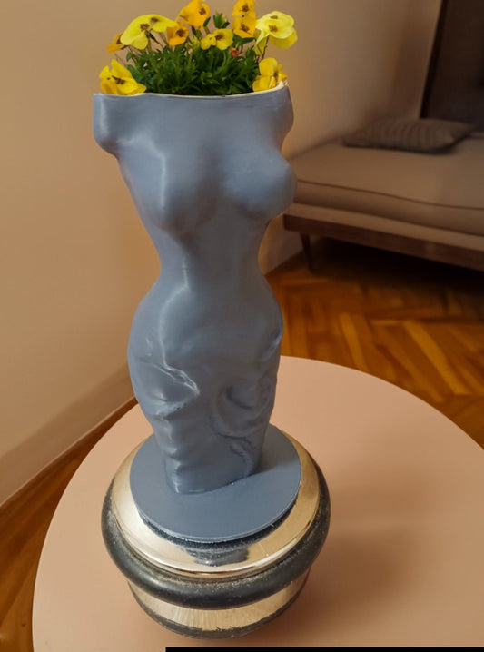 Elegante Damenfigur Vase 3D-Druck - Moderne Kunst Dekoration, Einzigartiges Design für Trockenblumen, Verschiedene Farben Verfügbar