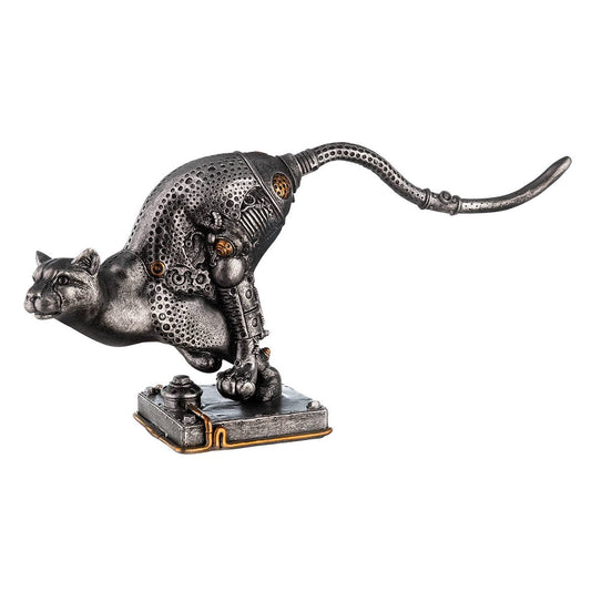 Poly-Skulptur „Steampunk Leopard
