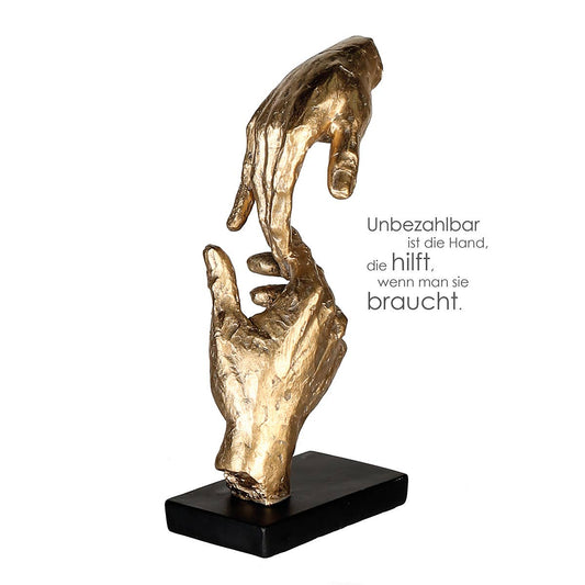 Skulptur „Two Hands“ aus Polyresin – Elegante Deko-Handskulptur