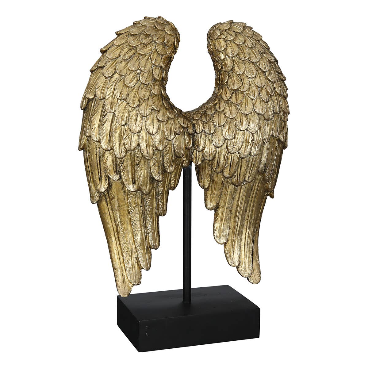 Skulptur Wing – Antik‑Gold, Polyresin