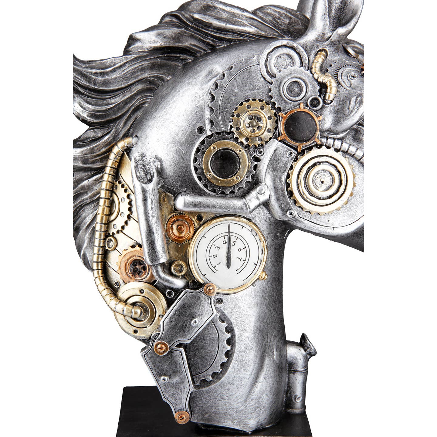 Poly Skulptur "Steampunk Horse