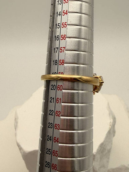 Exquisiter Vintage Feueropal Ring 585 Gold mit Brillanten & Opalen – Vivid Orange