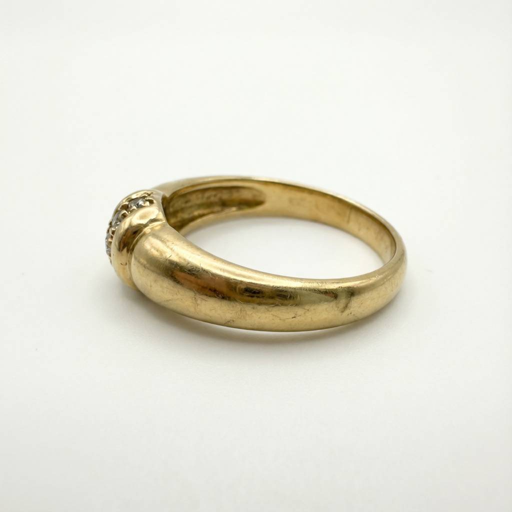 Luxuriöser Vintage Statement-Ring 585 Gold: Himbeer-Rubellit & Brillanten