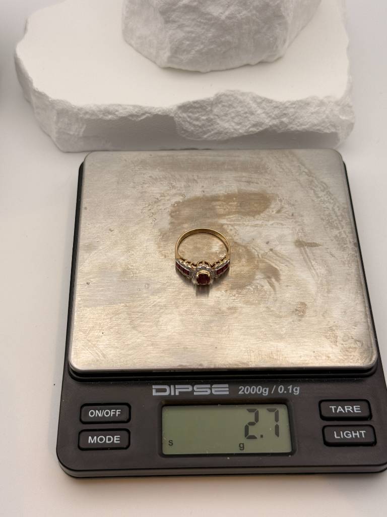 Exquisiter Vintage Rubin-Diamant Ring 585 Gold – Zeitlose Mid-Century Eleganz