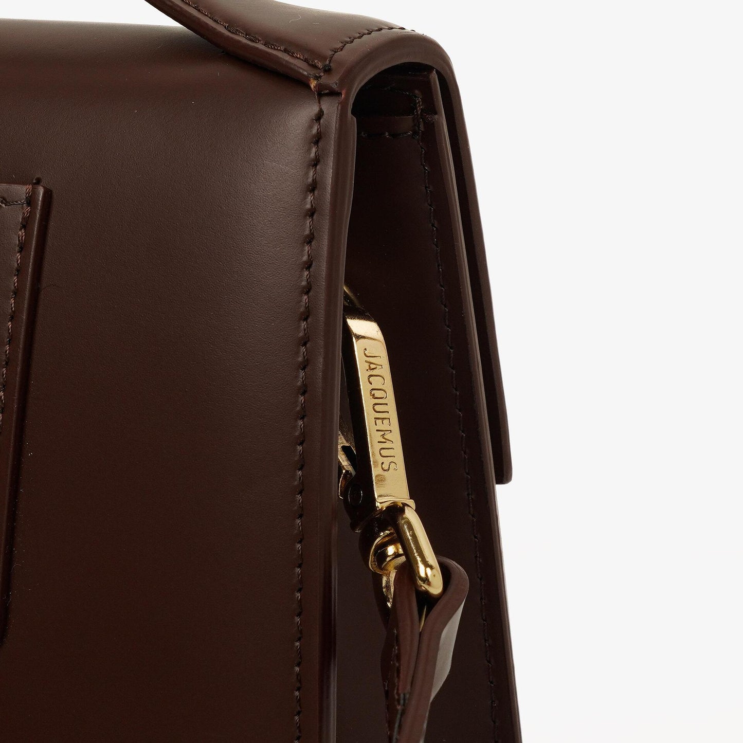 Jacquemus Le Grand Bambino Schultertasche aus braunem Kalbsleder