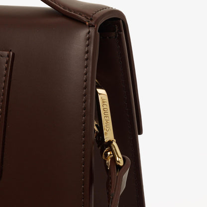 Jacquemus Le Grand Bambino Schultertasche aus braunem Kalbsleder
