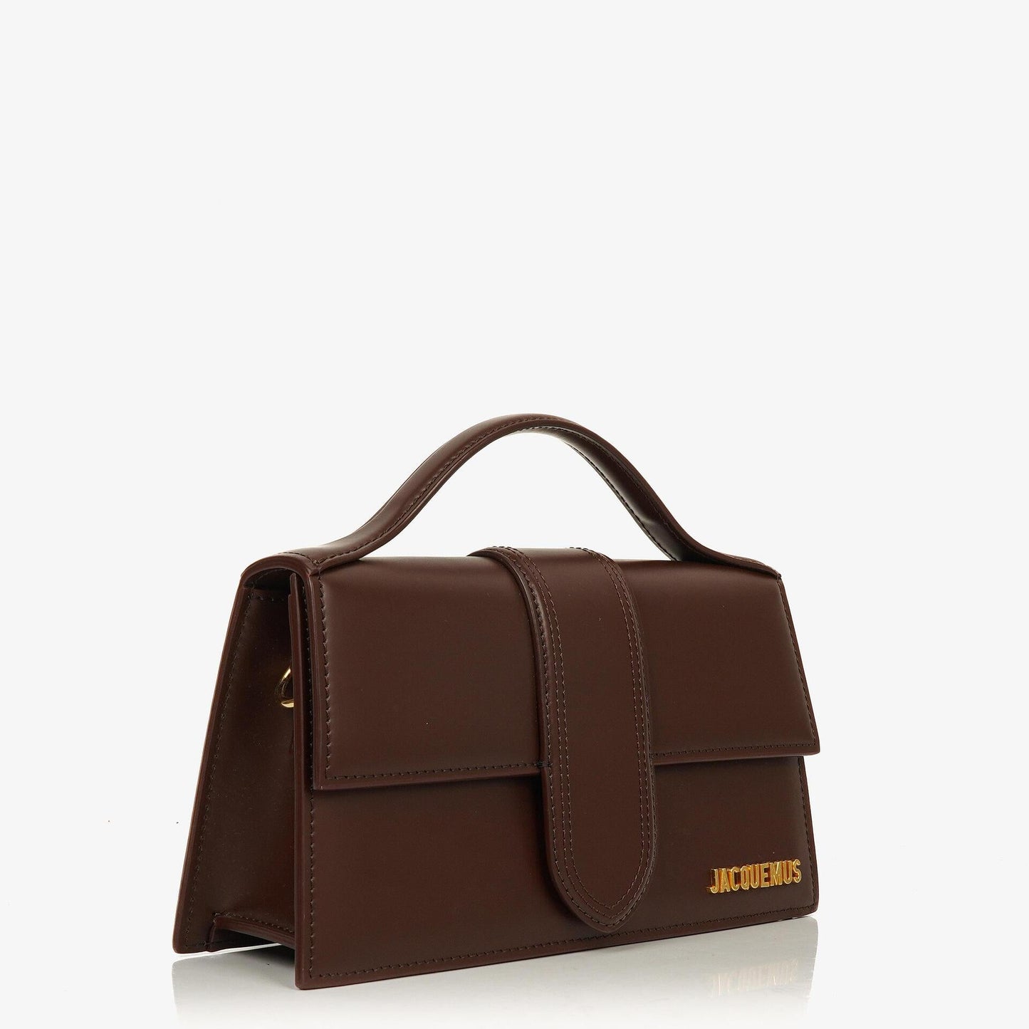 Jacquemus Le Grand Bambino Schultertasche aus braunem Kalbsleder