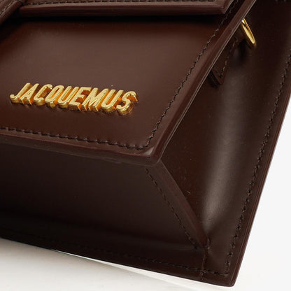 Jacquemus Le Grand Bambino Schultertasche aus braunem Kalbsleder