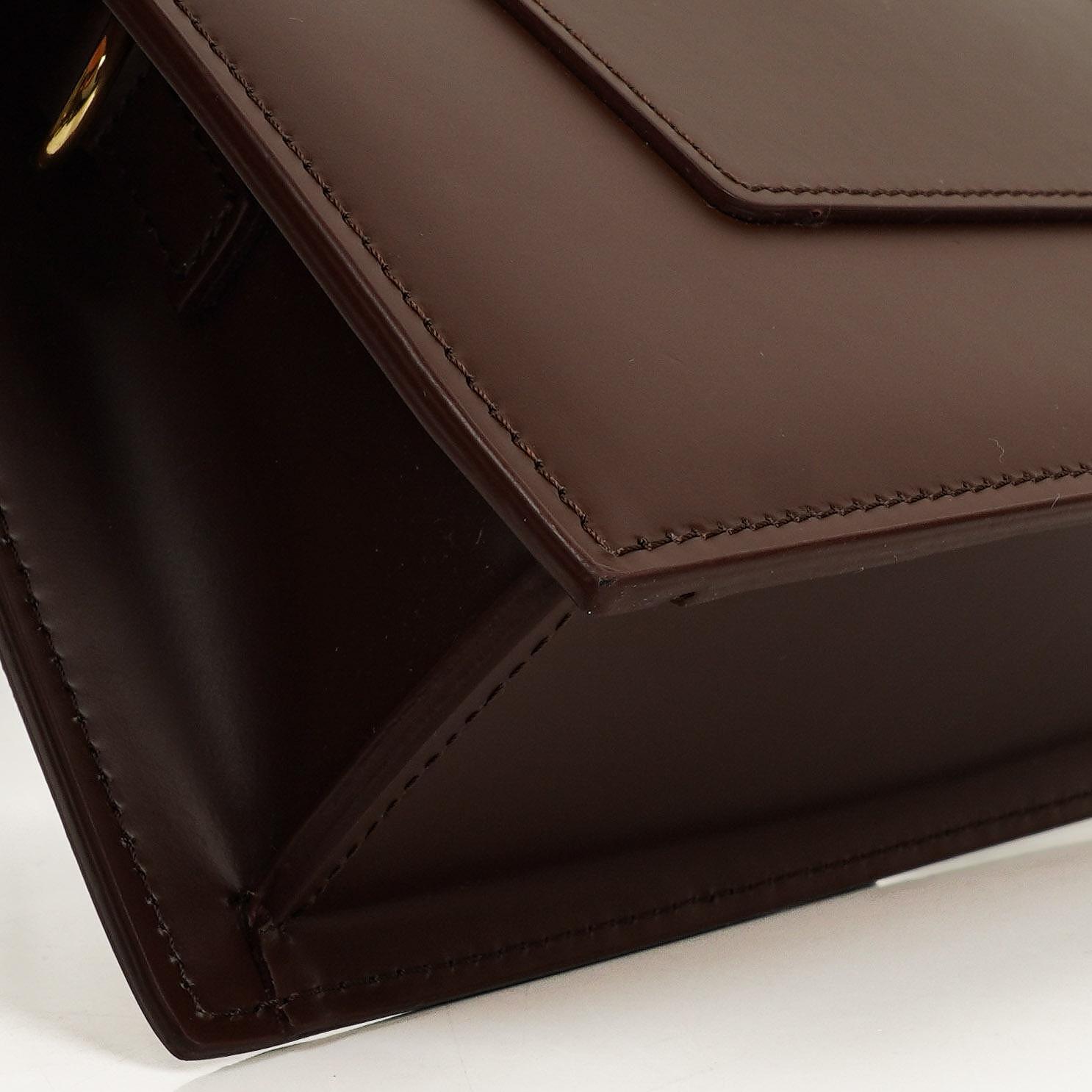 Jacquemus Le Grand Bambino Schultertasche aus braunem Kalbsleder