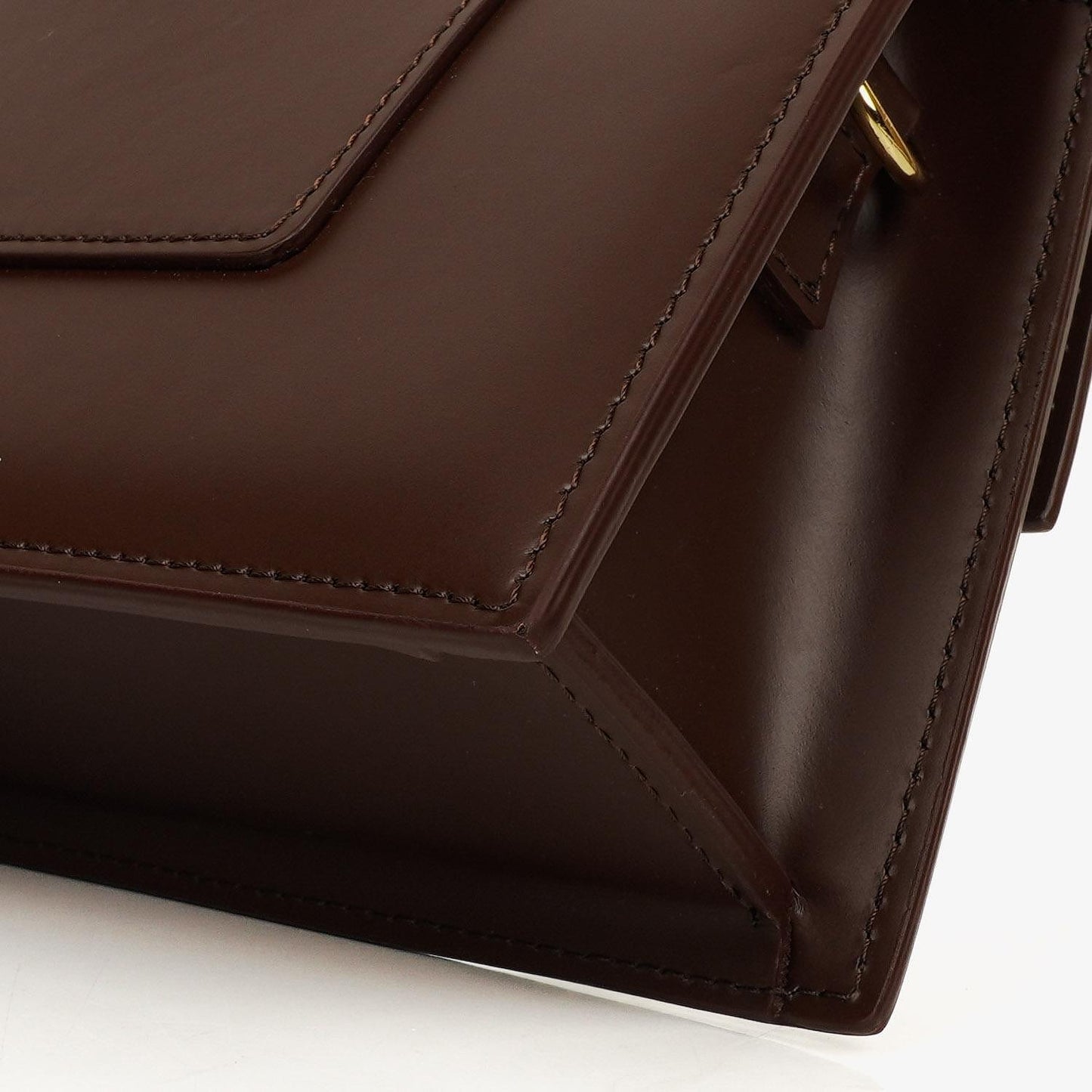 Jacquemus Le Grand Bambino Schultertasche aus braunem Kalbsleder