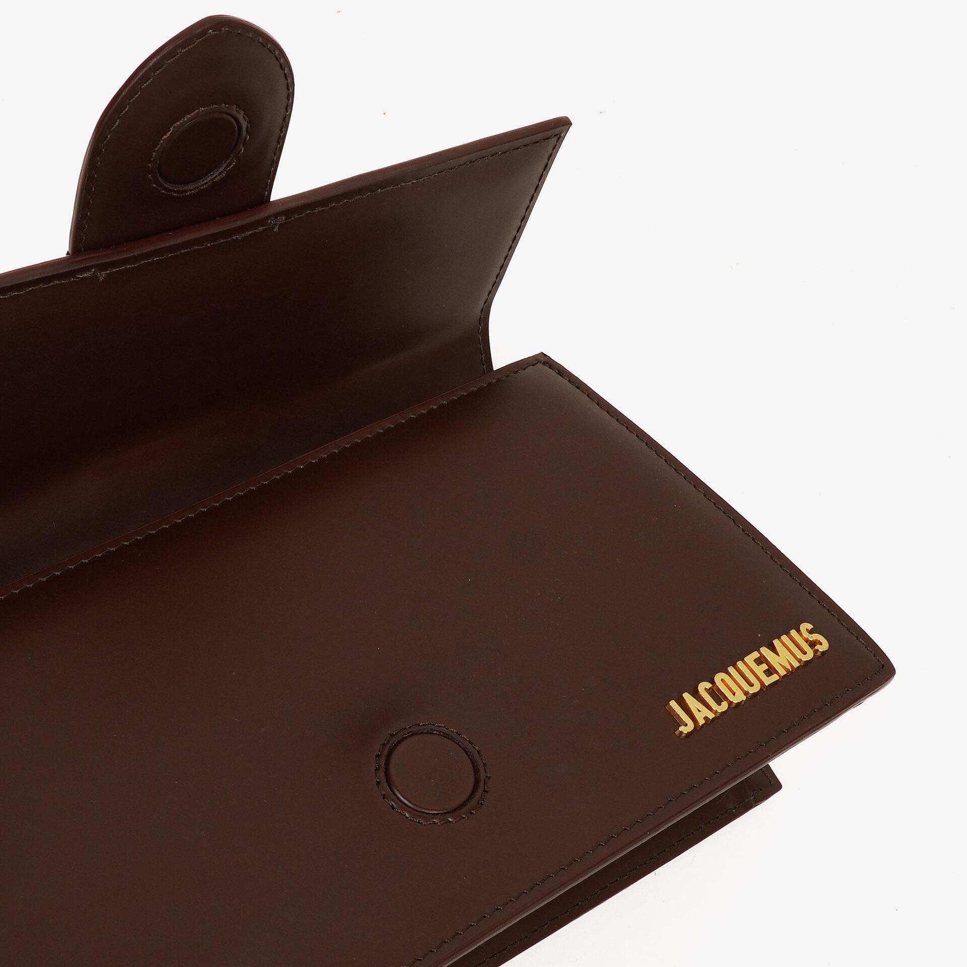 Jacquemus Le Grand Bambino Schultertasche aus braunem Kalbsleder