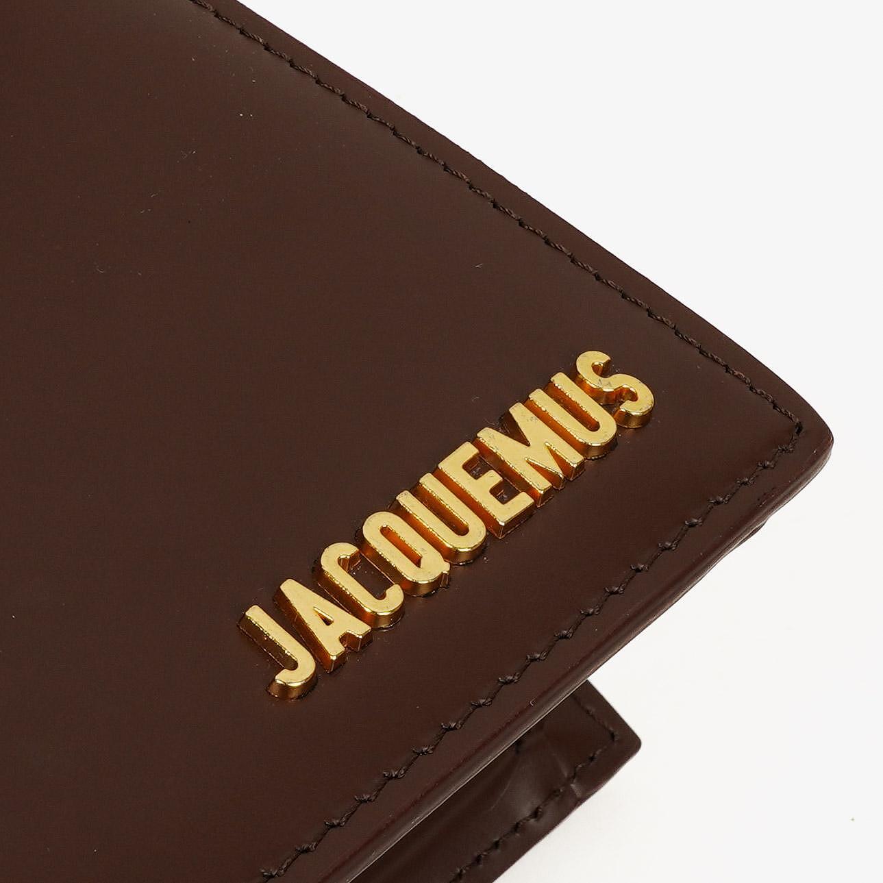 Jacquemus Le Grand Bambino Schultertasche aus braunem Kalbsleder