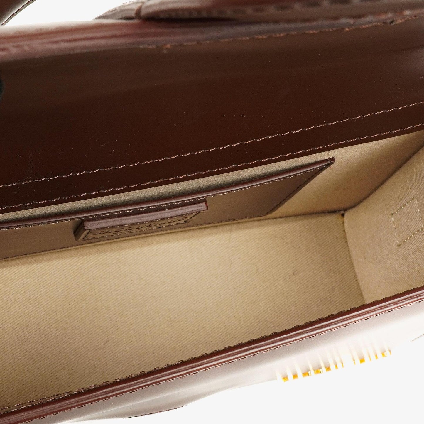 Jacquemus Le Grand Bambino Schultertasche aus braunem Kalbsleder