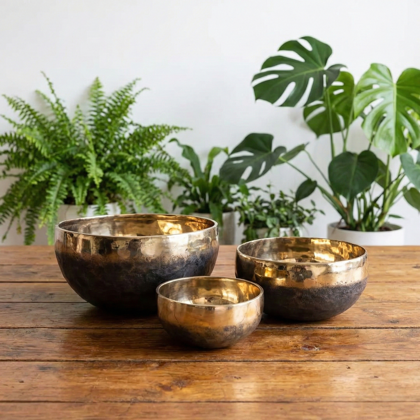 Edle Ishana Klangschalen aus Nepal (Bronze) • Schwarz-Gold • 10-49 cm