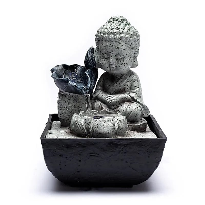 Kleiner Buddha Springbrunnen - 14x14x21.5cm - Laminimas e.K