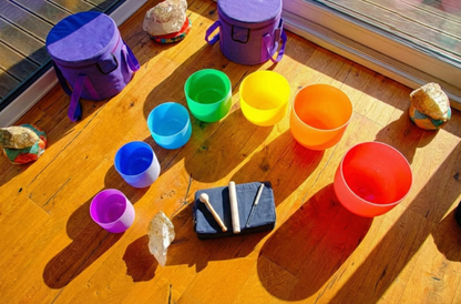 Premium 7er Chakra Kristallklangschalen Set