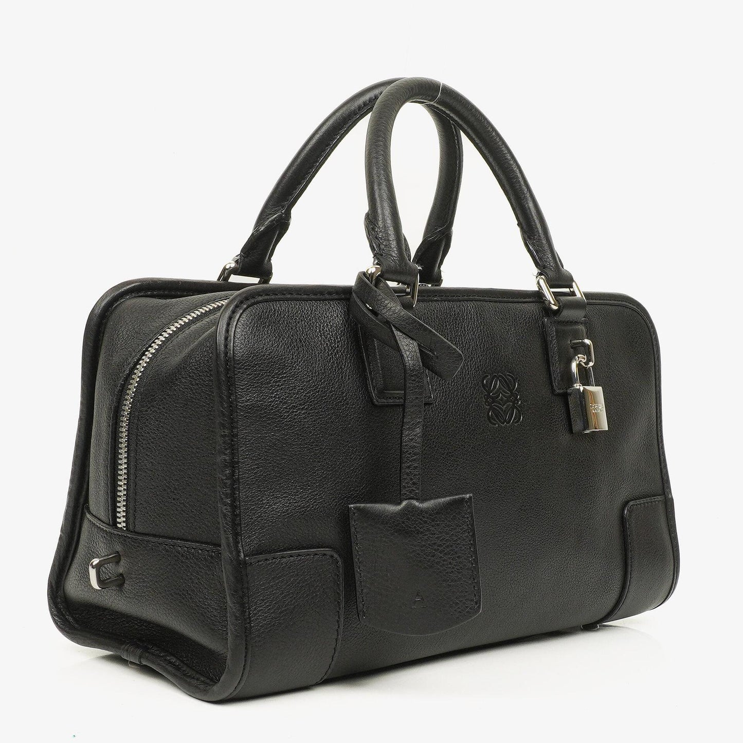 Loewe Amazona 28 Handtasche aus schwarzem Leder