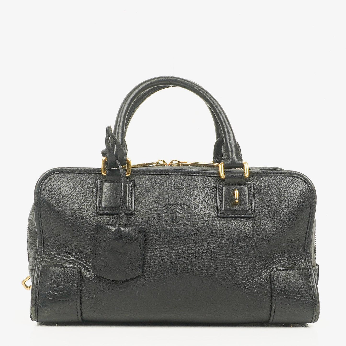 Loewe Amazona 28 Handtasche aus schwarzem Leder