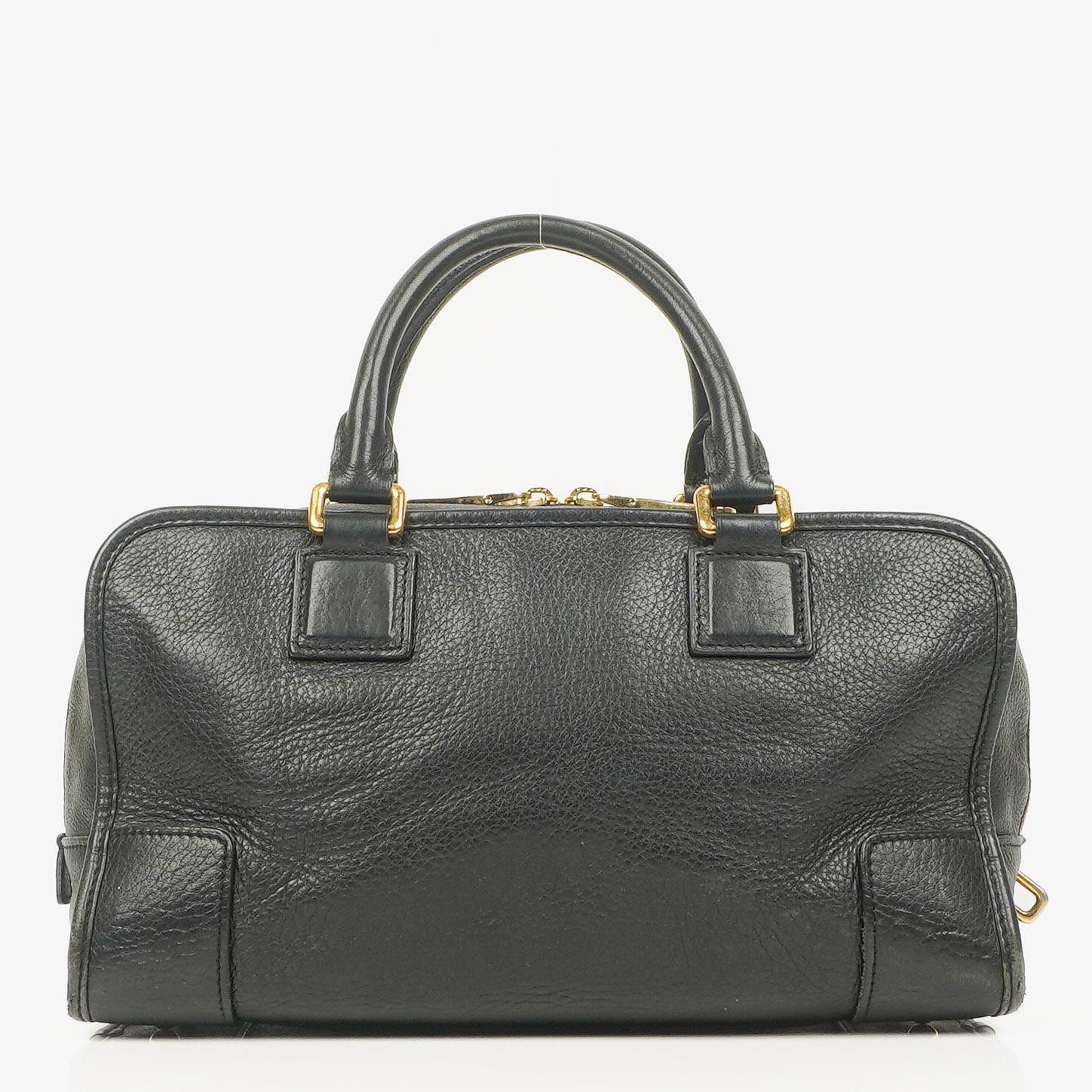 Loewe Amazona 28 Handtasche aus schwarzem Leder