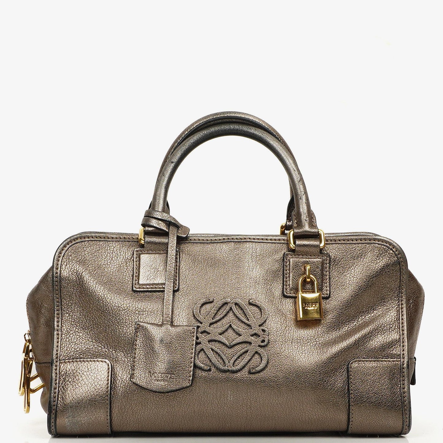 Loewe Amazona 28 Handtasche Bronze Metallic Kalbsleder