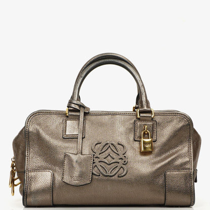 Loewe Amazona 28 Handtasche Bronze Metallic Kalbsleder
