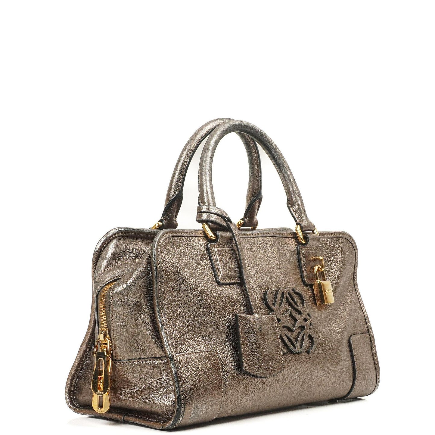 Loewe Amazona 28 Handtasche Bronze Metallic Kalbsleder