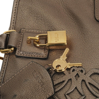 Loewe Amazona 28 Handtasche Bronze Metallic Kalbsleder