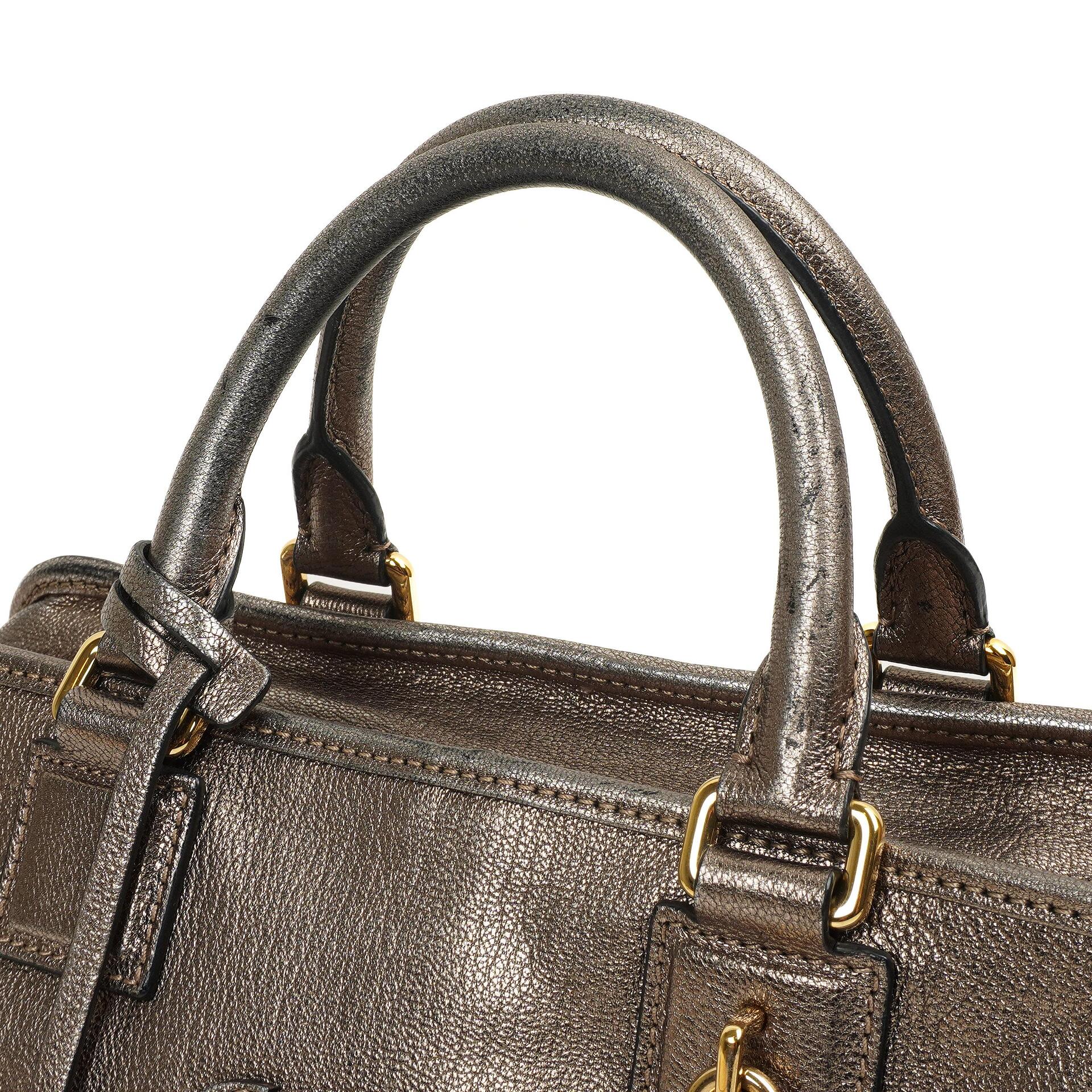 Loewe Amazona 28 Handtasche Bronze Metallic Kalbsleder