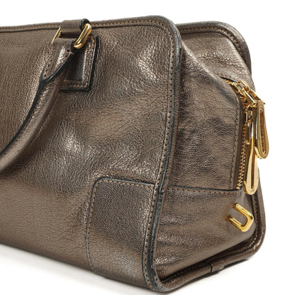 Loewe Amazona 28 Handtasche Bronze Metallic Kalbsleder
