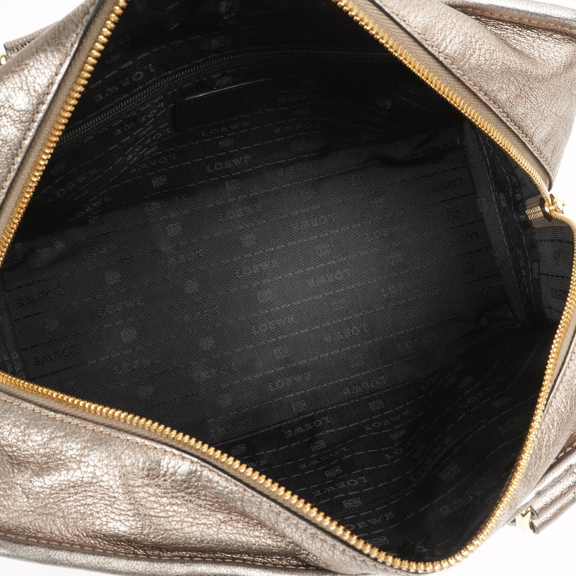 Loewe Amazona 28 Handtasche Bronze Metallic Kalbsleder