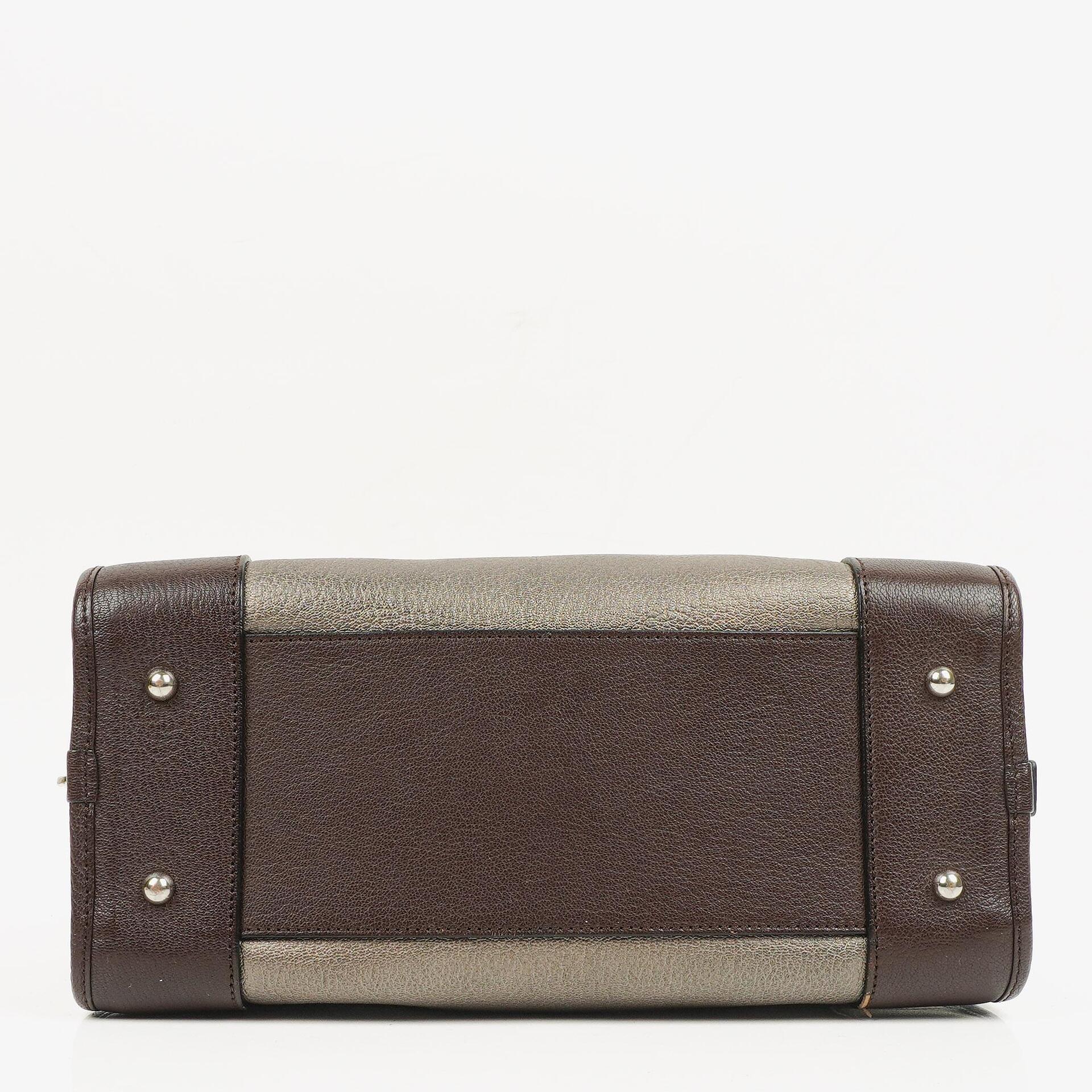 Loewe Amazona 28 Handtasche aus Metallic-Kalbsleder