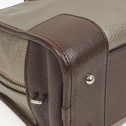 Loewe Amazona 28 Handtasche aus Metallic-Kalbsleder