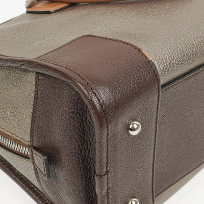 Loewe Amazona 28 Handtasche aus Metallic-Kalbsleder