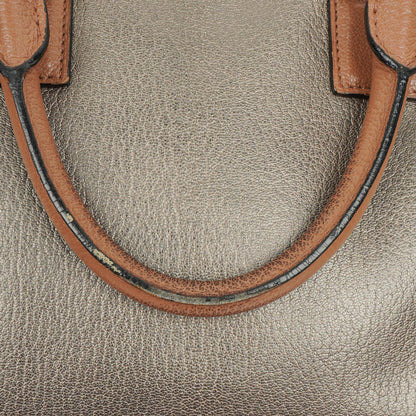 Loewe Amazona 28 Handtasche aus Metallic-Kalbsleder