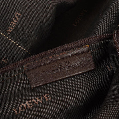 Loewe Amazona 35 Anagram Grau Metallic Kalbsleder Handtasche
