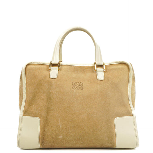 Loewe Amazona Wildleder Kalbsleder Griff Tasche