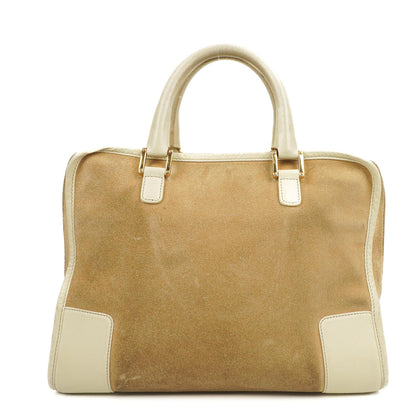 Loewe Amazona Wildleder Kalbsleder Griff Tasche