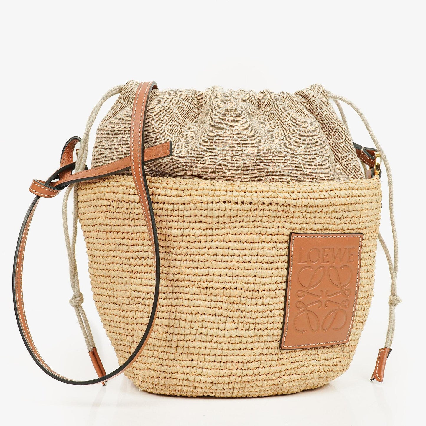 Loewe Anagram Paula's Ibiza Pochette Crossbody-Tasche aus Raffia