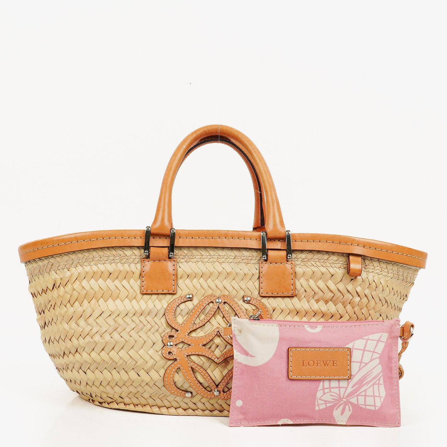 Loewe Anagram Korbtasche aus Raffia