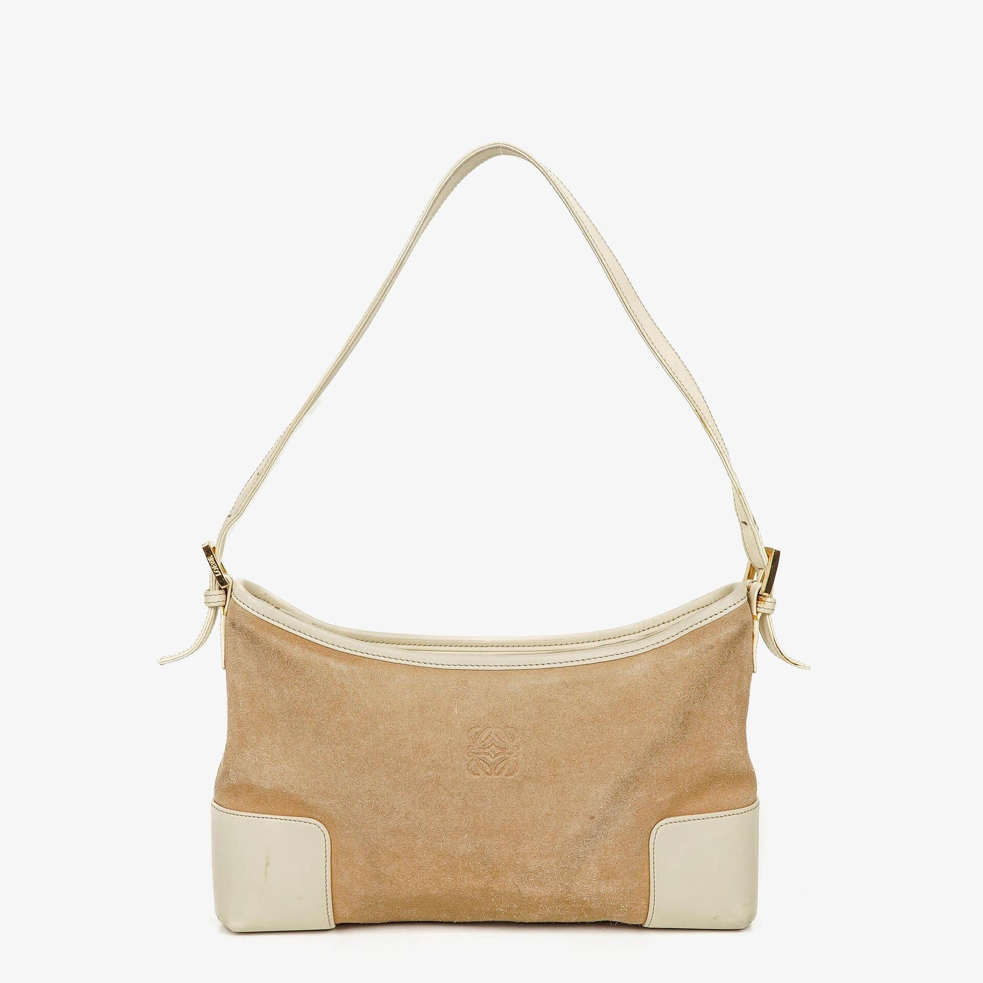 Loewe Anagram Schultertasche aus Wildleder