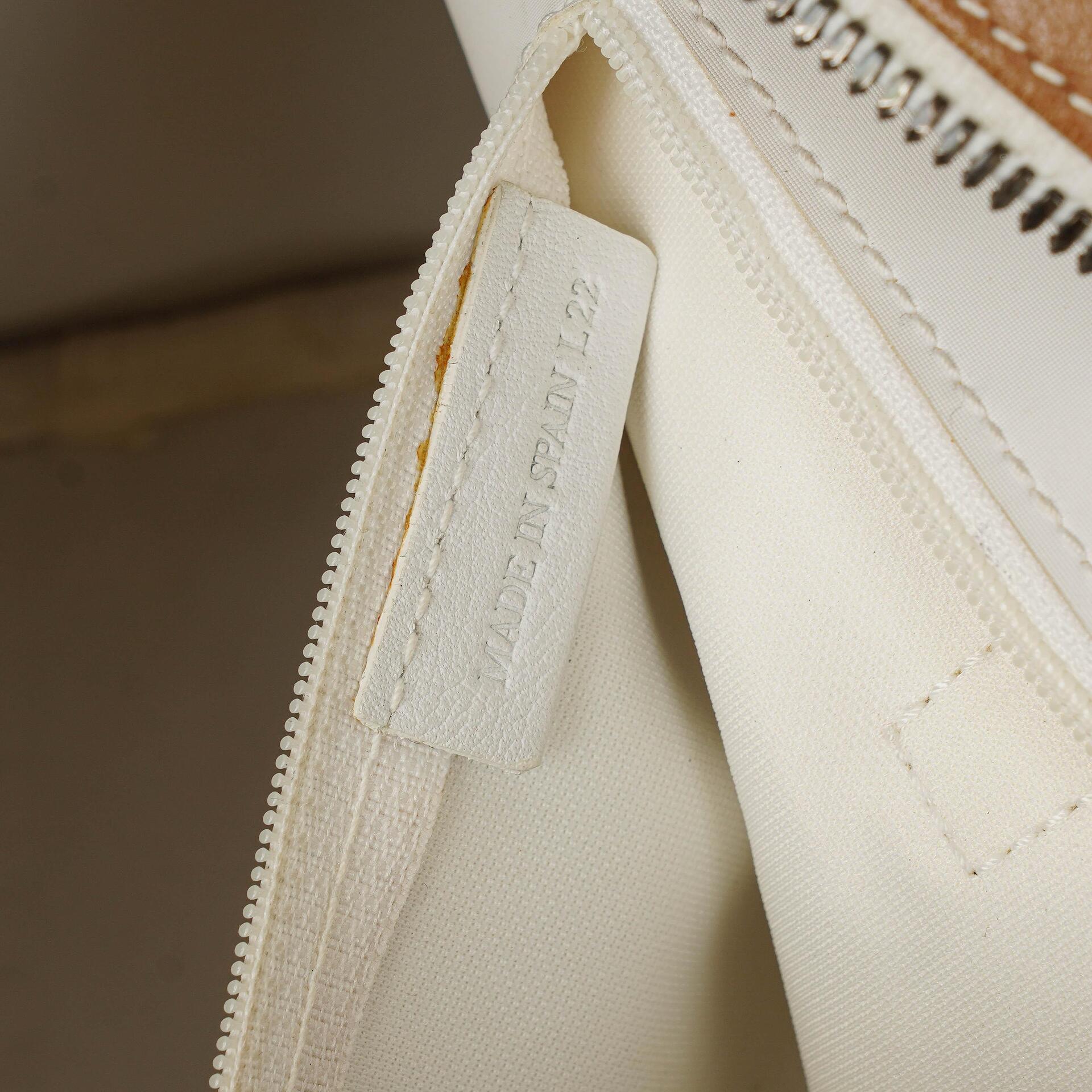 Loewe Boston Tasche aus braun-weißem Leder
