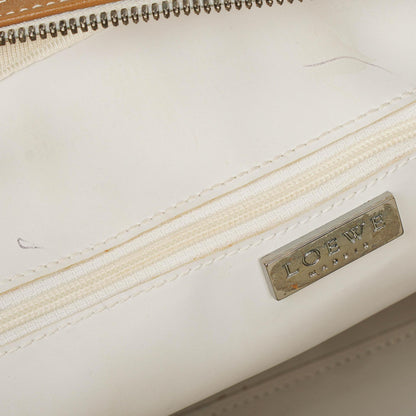 Loewe Boston Tasche aus braun-weißem Leder