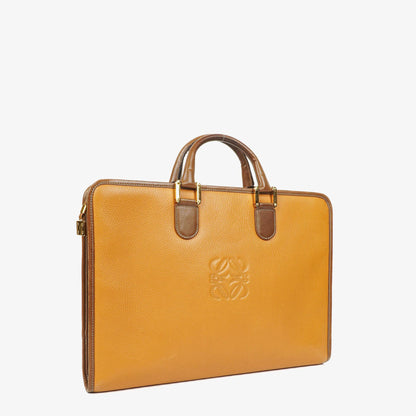Loewe Braune Leder Anagram Aktentasche