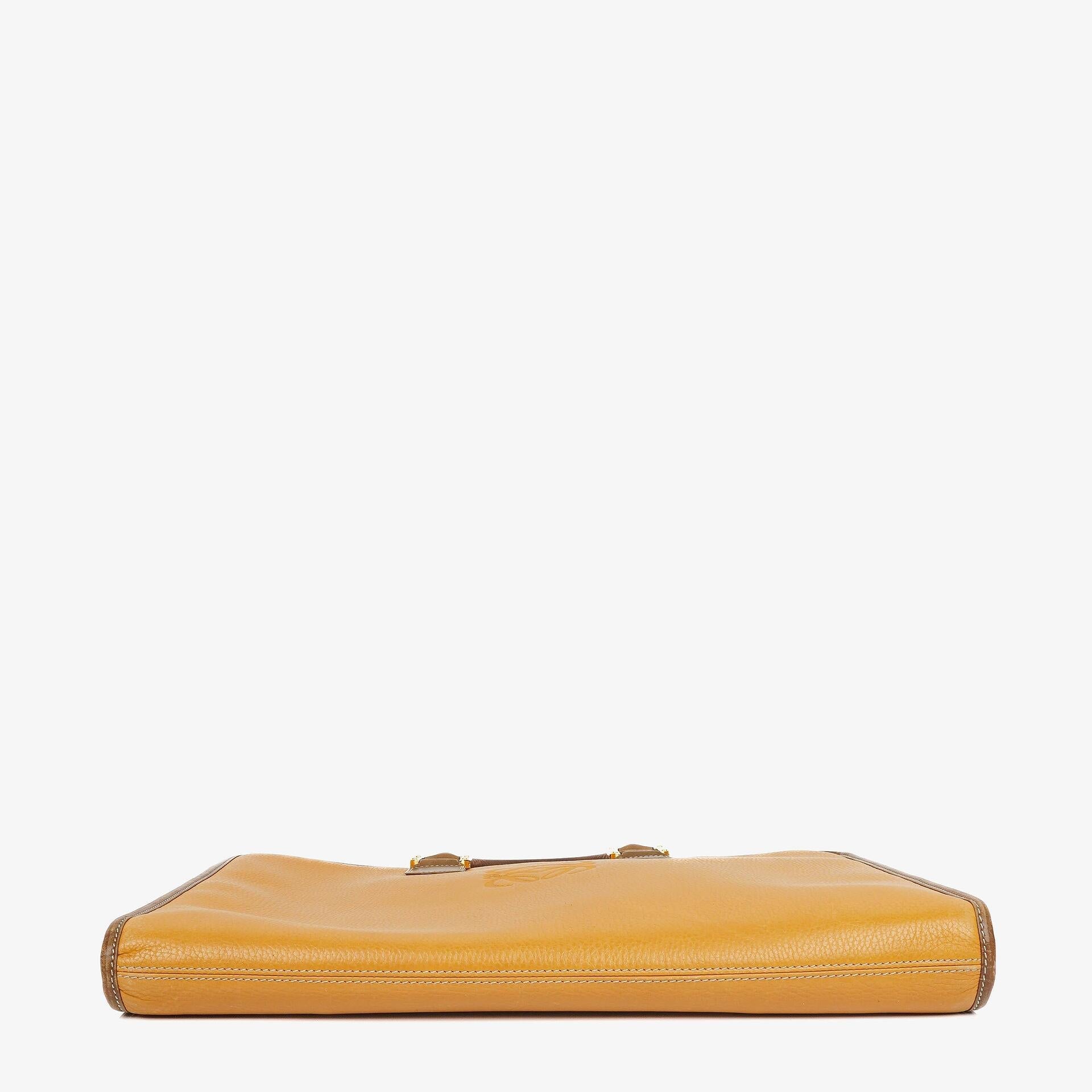 Loewe Braune Leder Anagram Aktentasche