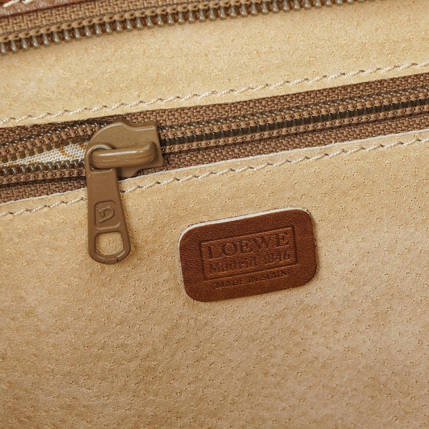 Loewe Braune Leder Anagram Aktentasche