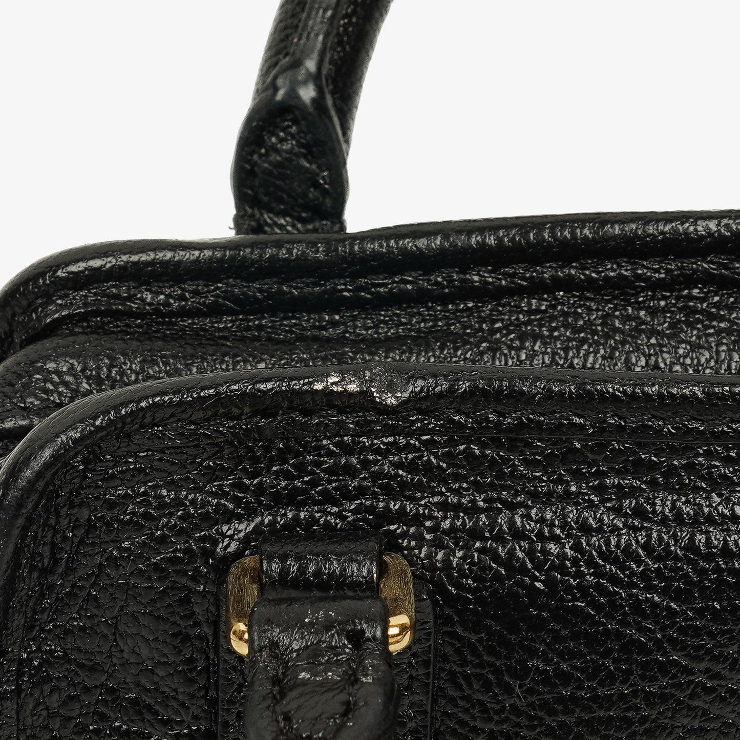 Loewe Micro Amazona Anagram Mini-Tasche aus schwarzem Leder